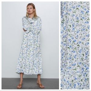Zara printed floral rustic dress